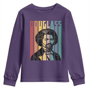 Frederick Douglass Youth Sweatshirt American Black History TS14 Purple Print Your Wear