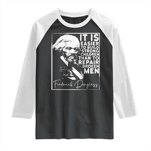 Frederick Douglass Quote Raglan Shirt Black History Month TS14 Black White Print Your Wear