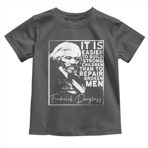 Frederick Douglass Quote Toddler T Shirt Black History Month TS14 Dark Heather Print Your Wear