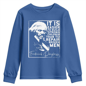 Frederick Douglass Quote Youth Sweatshirt Black History Month TS14 Royal Blue Print Your Wear