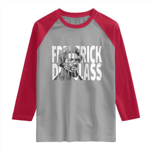 Frederick Douglass Raglan Shirt Black History Month TS14 Sport Gray Red Print Your Wear