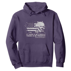 Frederick Douglass Quote Hoodie Is There Is No Struggle There Is No Progress TS14 Purple Print Your Wear