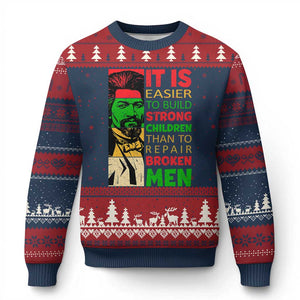 Frederick Douglass Pride Quote Ugly Christmas Sweater Black History Month TS14 Navy Red Print Your Wear