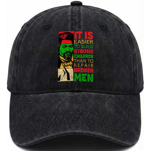 Frederick Douglass Pride Quote Washed Cotton Baseball Cap Black History Month TS14 Washed Cap Universal Fit Black Print Your Wear