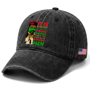 Frederick Douglass Pride Quote Washed Cotton Baseball Cap Black History Month TS14 Print Your Wear