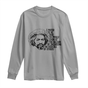 Frederick Douglass Pride Quote Long Sleeve Shirt TS14 Sport Gray Print Your Wear