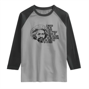 Frederick Douglass Pride Quote Raglan Shirt TS14 Sport Gray Black Print Your Wear