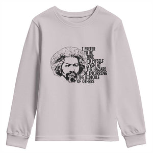 Frederick Douglass Pride Quote Youth Sweatshirt TS14 Ice Gray Print Your Wear