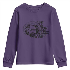 Frederick Douglass Pride Quote Youth Sweatshirt TS14 Purple Print Your Wear
