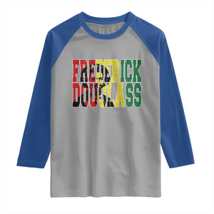Frederick Douglass Raglan Shirt Pan African Flag Black History Month TS14 Sport Gray Royal Print Your Wear