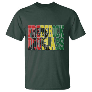 Frederick Douglass T Shirt Pan African Flag Black History Month TS14 Dark Forest Green Print Your Wear