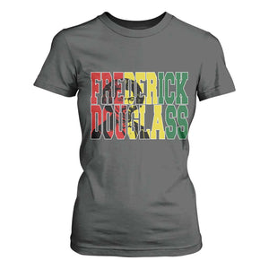 Frederick Douglass T Shirt For Women Pan African Flag Black History Month TS14 Dark Heather Print Your Wear