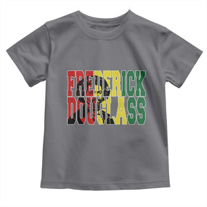 Frederick Douglass Toddler T Shirt Pan African Flag Black History Month TS14 Charcoal Print Your Wear