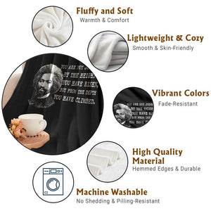 Frederick Douglass Quote Throw Blanket Black History Month TS14 Print Your Wear