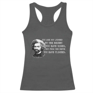 Frederick Douglass Quote Racerback Tank Top Black History Month TS14 Dark Heather Print Your Wear