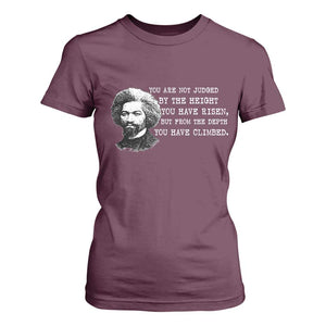 Frederick Douglass Quote T Shirt For Women Black History Month TS14 Maroon Print Your Wear