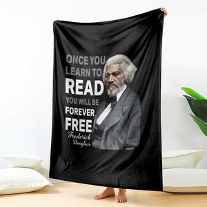 Frederick Douglass Freedom Quote Throw Blanket Once You Learn to Read TS14 Print Your Wear
