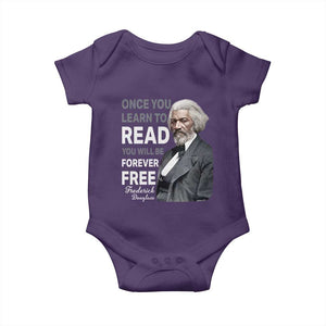 Frederick Douglass Freedom Quote Baby Onesie Once You Learn to Read TS14 Purple Print Your Wear