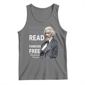 Frederick Douglass Freedom Quote Tank Top Once You Learn to Read TS14 Black Heather Print Your Wear