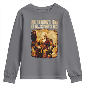 Frederick Douglass Quote Youth Sweatshirt Once You Learn to Read TS14 Charcoal Print Your Wear