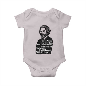 Frederick Douglass Inspirational Quote Baby Onesie Black History Month TS14 Ice Gray Print Your Wear
