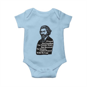 Frederick Douglass Inspirational Quote Baby Onesie Black History Month TS14 Light Blue Print Your Wear