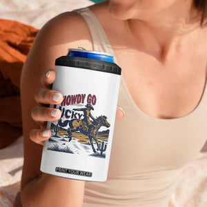 Howdy Go Lucky 4 in 1 Can Cooler Tumbler Funny Cowboy St Patrick's Day TS14 Print Your Wear
