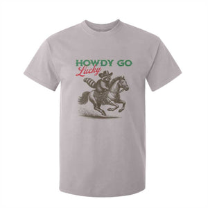 Howdy Go Lucky T Shirt For Kid Cowboy Raccoon St Patrick's Day TS14 Ice Gray Print Your Wear