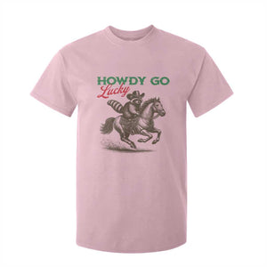 Howdy Go Lucky T Shirt For Kid Cowboy Raccoon St Patrick's Day TS14 Light Pink Print Your Wear