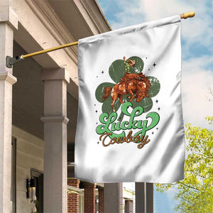Lucky Cowboy Western Garden Flag Funny St Patrick's Day TS14 Print Your Wear