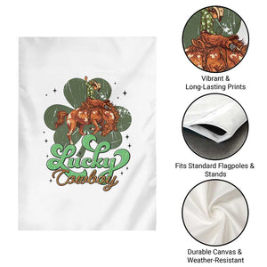 Lucky Cowboy Western Garden Flag Funny St Patrick's Day TS14 Print Your Wear