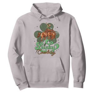 Lucky Cowboy Western Hoodie Funny St Patrick's Day TS14 Ice Gray Print Your Wear