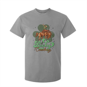 Lucky Cowboy Western T Shirt For Kid Funny St Patrick's Day TS14 Sport Gray Print Your Wear