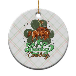 Lucky Cowboy Western Ceramic Ornament Funny St Patrick's Day TS14 1pc Christmas Plaid Print Your Wear