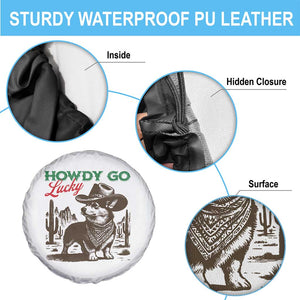 Howdy Go Lucky Spare Tire Cover Funny Corgi St Patrick's Day TS14 Print Your Wear