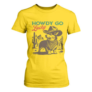 Howdy Go Lucky T Shirt For Women Funny Corgi St Patrick's Day TS14 Daisy Print Your Wear