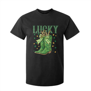 Cowboy St Patrick's Day T Shirt For Kid Lucky Girl Boots TS14 Black Print Your Wear