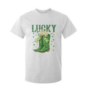 Cowboy St Patrick's Day T Shirt For Kid Lucky Girl Boots TS14 White Print Your Wear