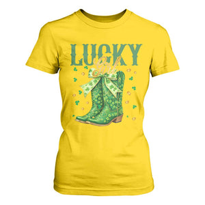 Cowboy St Patrick's Day T Shirt For Women Lucky Girl Boots TS14 Daisy Print Your Wear