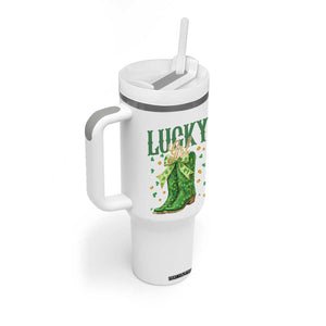 Cowboy St Patrick's Day Tumbler With Handle Lucky Girl Boots TS14 Print Your Wear