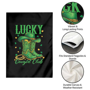 Lucky Cowgirl Club Garden Flag Western Irish Cowboy St Patrick Day TS14 Print Your Wear