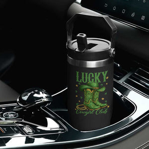 Lucky Cowgirl Club Flip Straw Tumbler Western Irish Cowboy St Patrick Day TS14 Print Your Wear