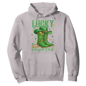 Lucky Cowgirl Club Hoodie Western Irish Cowboy St Patrick Day TS14 Ice Gray Print Your Wear