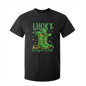 Lucky Cowgirl Club T Shirt For Kid Western Irish Cowboy St Patrick Day TS14 Black Print Your Wear