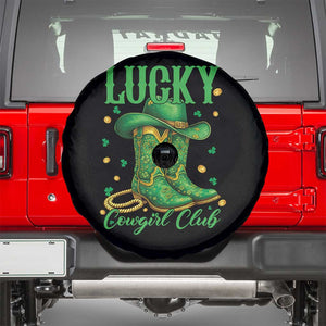Lucky Cowgirl Club Spare Tire Cover Western Irish Cowboy St Patrick Day TS14 Black Print Your Wear