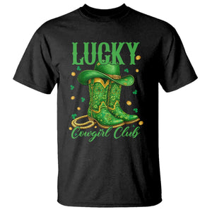 Lucky Cowgirl Club T Shirt Western Irish Cowboy St Patrick Day TS14 Black Print Your Wear