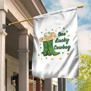 One Lucky Cowboy Garden Flag Western Irish Cowboy St Patrick Day TS14 Print Your Wear