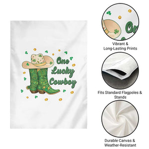 One Lucky Cowboy Garden Flag Western Irish Cowboy St Patrick Day TS14 Print Your Wear