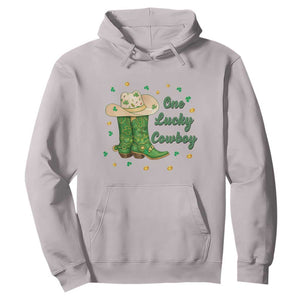 One Lucky Cowboy Hoodie Western Irish Cowboy St Patrick Day TS14 Ice Gray Print Your Wear
