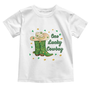 One Lucky Cowboy Toddler T Shirt Western Irish Cowboy St Patrick Day TS14 White Print Your Wear